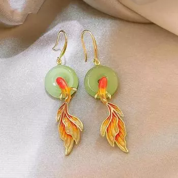 Модные висячие серьги для женских украшений золотой