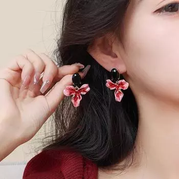 Модные висячие серьги для женских украшений красный