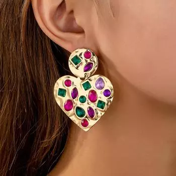 Модные висячие серьги для женских украшений разноцветный