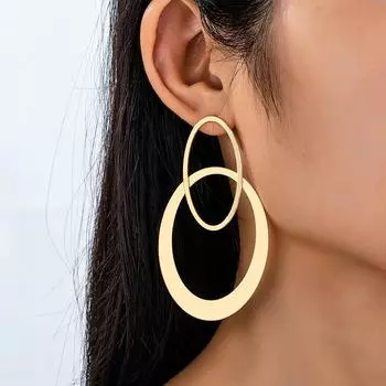 Модные висячие серьги для женских украшений золотой