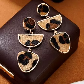 Модные висячие серьги для женских украшений коричневый