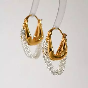 Модные висячие серьги для женских украшений золотой