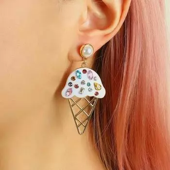 Модные висячие серьги для женских украшений разноцветный