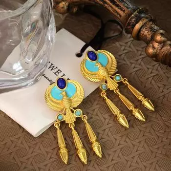 Модные висячие серьги для женских украшений золотой