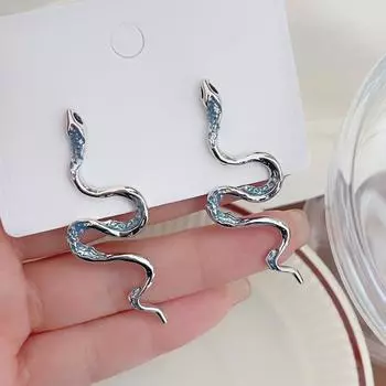 Модные висячие серьги для женских украшений синий