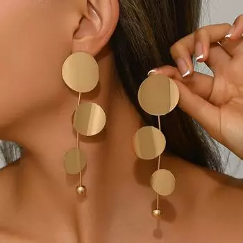 Модные висячие серьги для женских украшений золотой