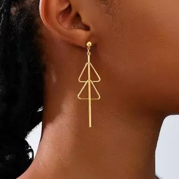 Модные висячие серьги для женских украшений золотой