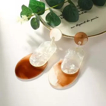 Модные висячие серьги для женских украшений коричневый