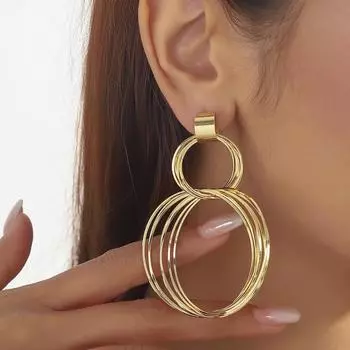 Модные висячие серьги для женских украшений золотой