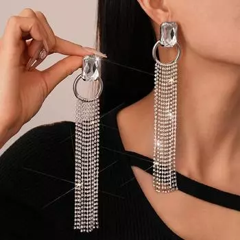 Модные висячие серьги для женских украшений серебряный