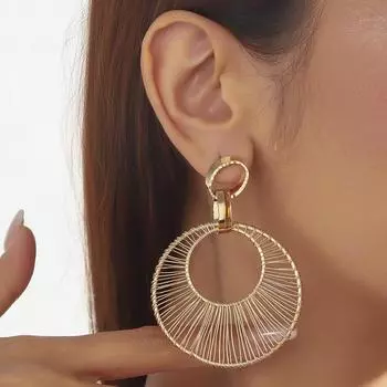 Модные висячие серьги для женских украшений золотой