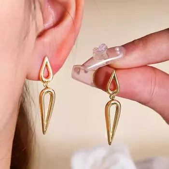 Модные висячие серьги для женских украшений золотой