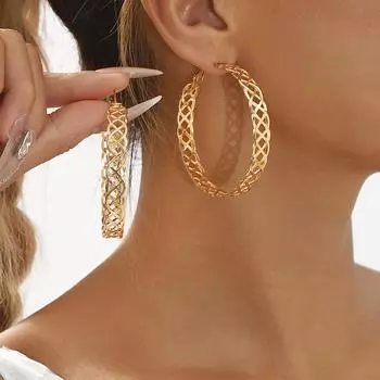 Модные висячие серьги для женских украшений золотой