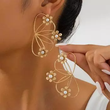 Модные висячие серьги для женских украшений белый