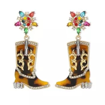 Модные висячие серьги для женских украшений разноцветный