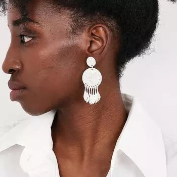 Модные висячие серьги для женских украшений серебряный