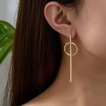 Модные висячие серьги для женских украшений золотой
