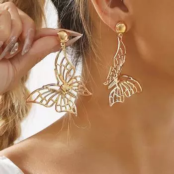 Модные висячие серьги для женских украшений золотой