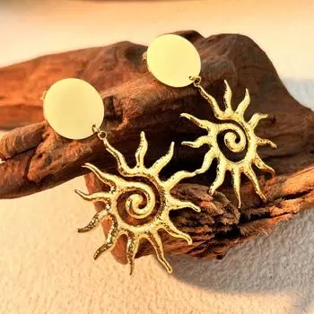 Модные висячие серьги для женских украшений золотой