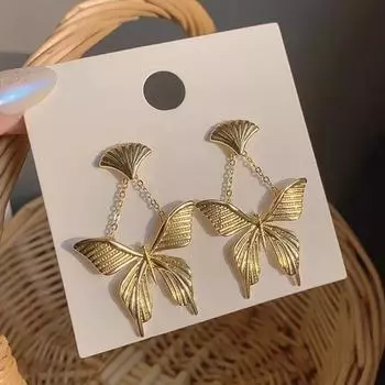 Модные висячие серьги для женских украшений золотой