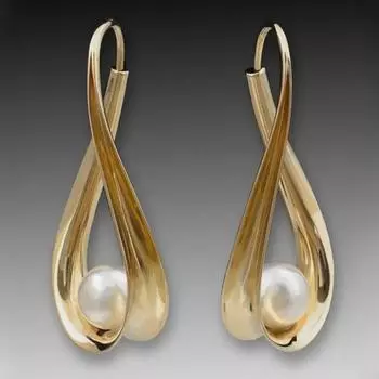 Модные висячие серьги для женских украшений золотой