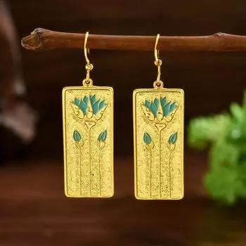 Модные висячие серьги для женских украшений золотой