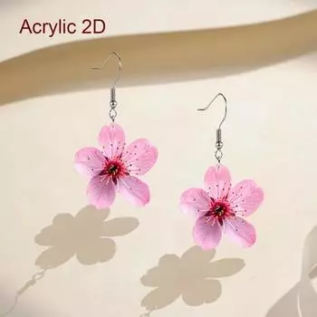 Модные висячие серьги для женских украшений розовый