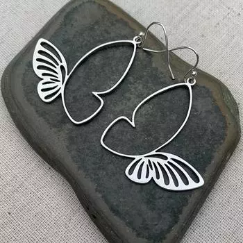 Модные висячие серьги для женских украшений серебряный