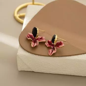 Модные висячие серьги для женских украшений розовый
