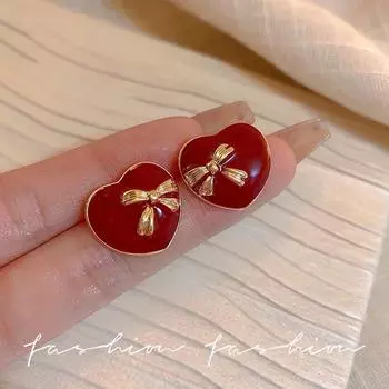 Модные висячие серьги для женских украшений красный