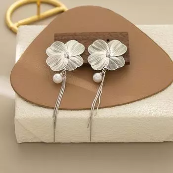 Модные висячие серьги для женских украшений серебряный