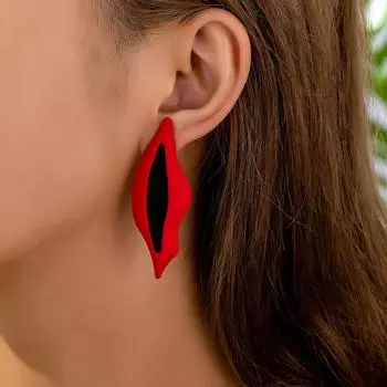Модные висячие серьги для женских украшений красный