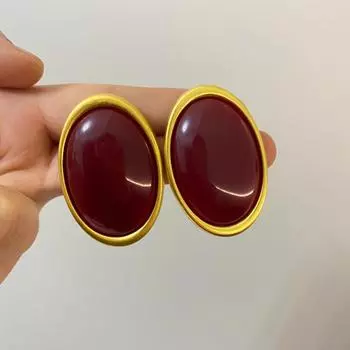 Модные висячие серьги для женских украшений красный