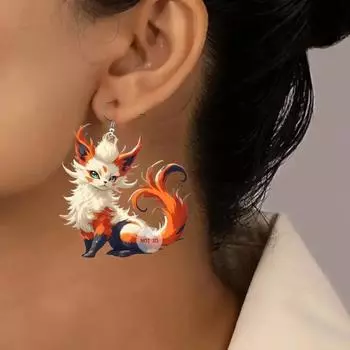 Модные висячие серьги для женских украшений оранжевый