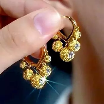 Модные висячие серьги для женских украшений золотой