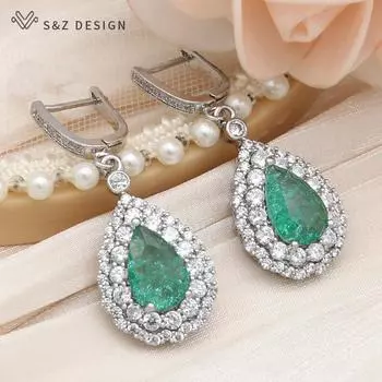 Модные висячие серьги с каплями воды и трещинами льда для женщин, свадебные серьги с кубическим цирконием, ювелирные изделия в подарок