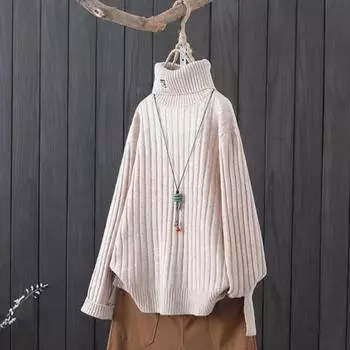 Модные водолазки, свитера-пуловеры для женщин, осенние и зимние трикотажные джемперы, женские свободные повседневные однотонные вязаные свитера с длинным рукавом, новинка 25305 S жёлтый