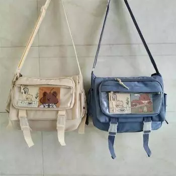 модные водонепроницаемые нейлоновые сумки через плечо для женщин сумки через плечо молодежная мода женская сумка сумка-мессенджер для подростков девочек школьные сумки чёрный