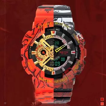Модные водонепроницаемые спортивные часы для мужчин-сюрпризов и подарков оранжевый