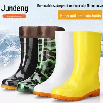 Модные водонепроницаемые туфли средней высоты для плавания — толстая подошва, нескользящие, износостойкие, подходят для всех сезонов 37 чёрный