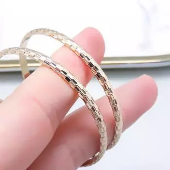 Модные вогнутые и выпуклые индивидуальные универсальные преувеличенные серьги в стиле Ins 14k