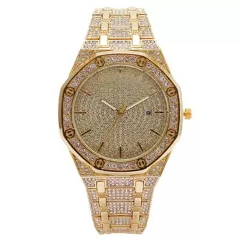 Модные восьмиугольные бриллиантовые часы с календарем и бриллиантами для женщин, женские часы, женские часы серебряный