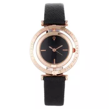 Модные вращающиеся женские часы женские часы кварцевые часы ремень обработка настройка белый