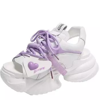 модные высокие босоножки на платформе женские летние 2024 года дышащие танкетки 6 см высокие каблуки женские сетчатые кроссовки толстые тапочки Sandalias Mujer 34 зелёный