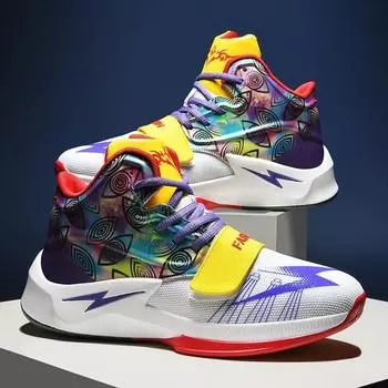 Модные высокие кеды для баскетбола на толстой подошве, мужские кроссовки в стиле хип-хоп, спортивная обувь на открытом воздухе, мужские защитные высокие ботинки, кроссовки для корзины 44