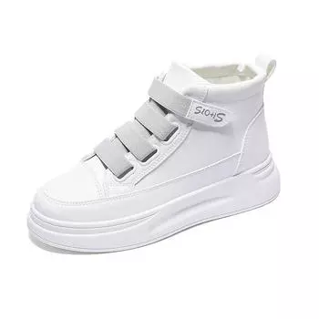 модные высокие кроссовки женские повседневные туфли из искусственной кожи на платформе кроссовки противоскользящие женские балетки уличные кроссовки женские Zapatos De Mujer 35 оранжевый