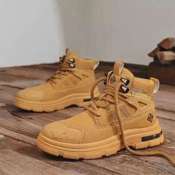 Модные высокие мужские ботинки PARZIVAL, кожаные ботинки, мотоциклетные ботинки для мужчин, осенние ботинки, мужская обувь на шнуровке, для тренировок на открытом воздухе 39 хаки