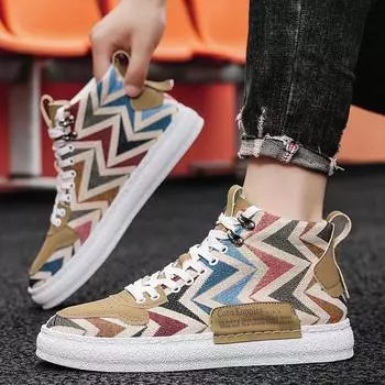 Модные высокие парусиновые кроссовки мужские летние дышащие кроссовки для скейтбординга для мужчин легкие вулканизированные туфли мужские эспадрильи 39