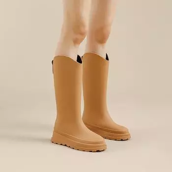 Модные высокие водонепроницаемые и нескользящие резиновые сапоги для взрослых 36