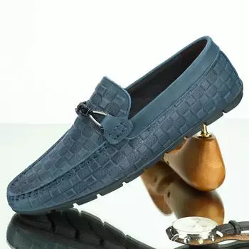 Модные высококачественные брендовые мужские туфли из натуральной кожи, повседневные туфли, мокасины на мягкой подошве, модные туфли на плоской подошве, мужская рабочая обувь, зимняя плюшевая обувь 36 чёрный